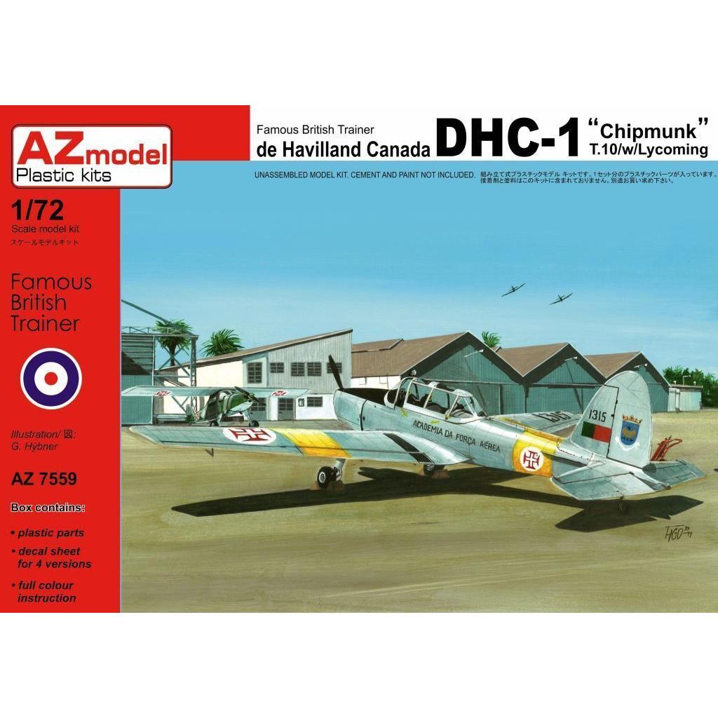 AZ Models 1/72 DHC-1 Chipmunk T.10 with Lycoming engine Plastic Model Kit [AZ7559]