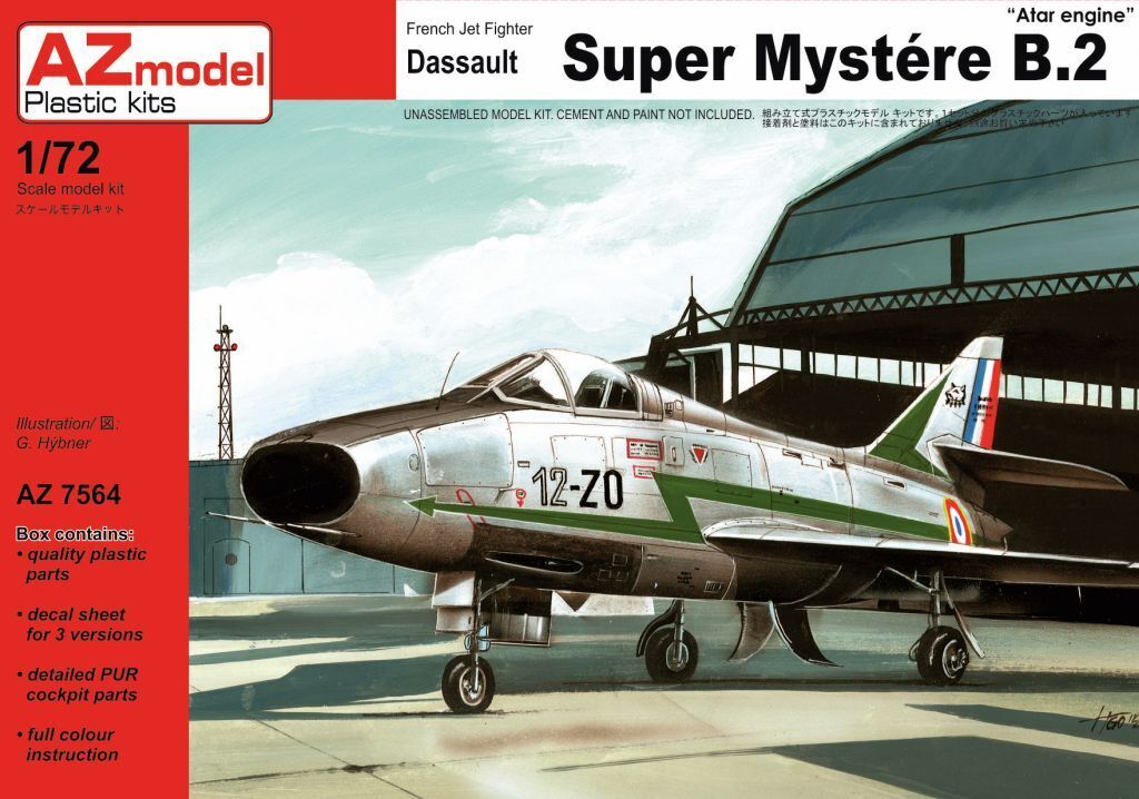 AZ Models 1/72 AMD Super Mystere B. 2 French AF Plastic Model Kit [AZ7564]