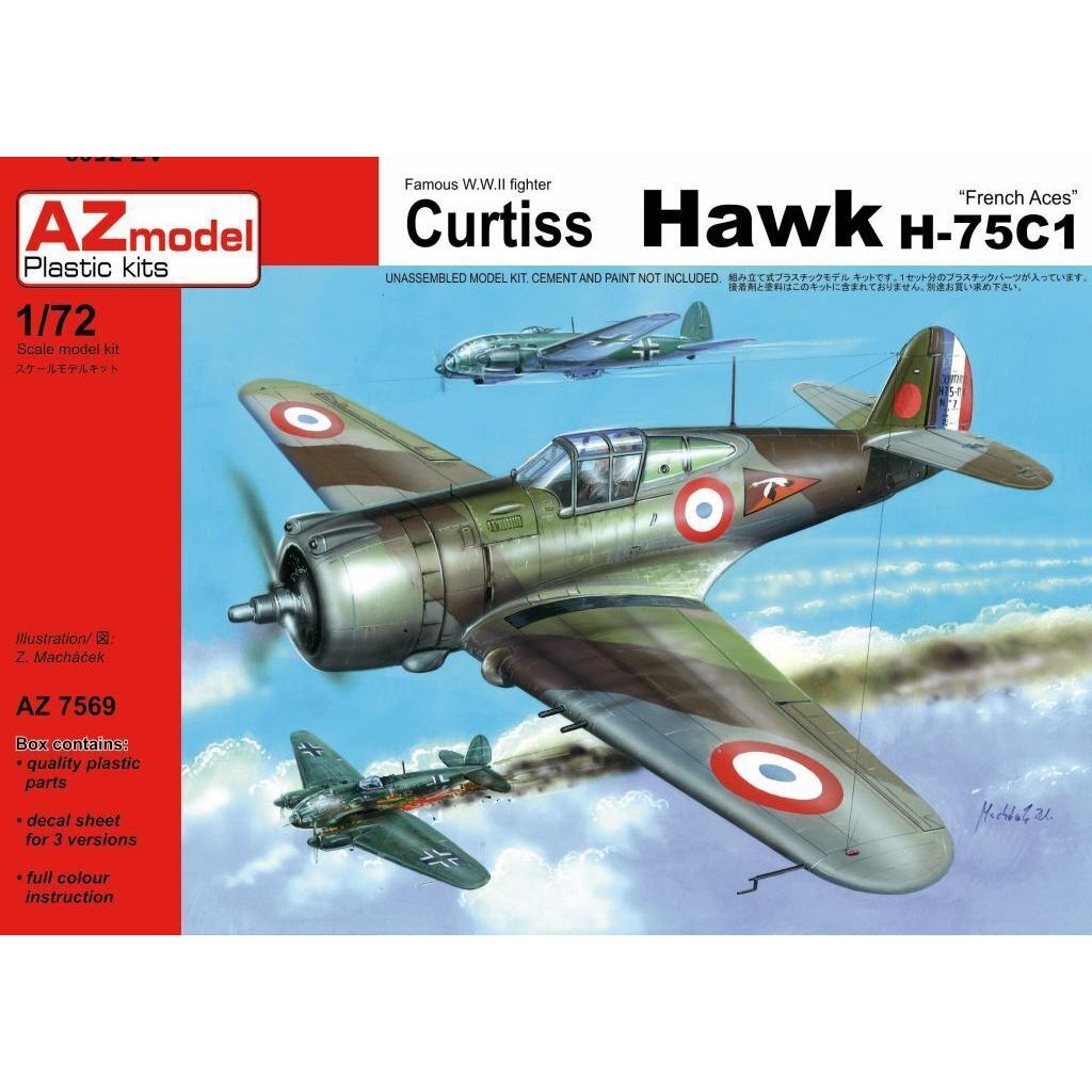 AZ Models 1/72 Curtiss H-75C-1 French Aces Plastic Model Kit [AZ7569]