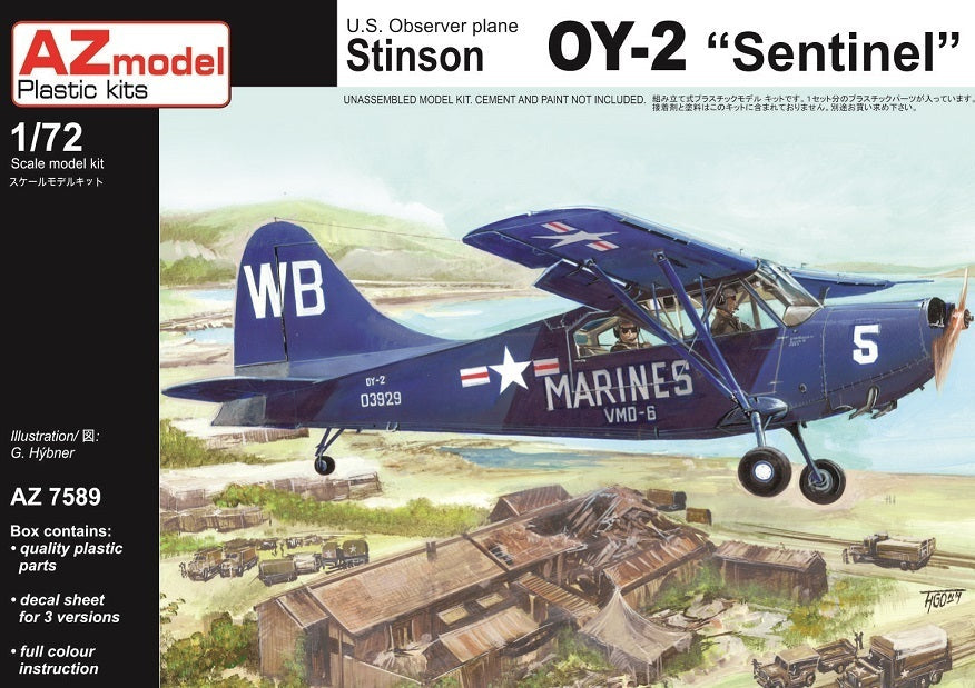 AZ Models 1/72 Stinson OY-2 Sentinel Plastic Model Kit [AZ7589]