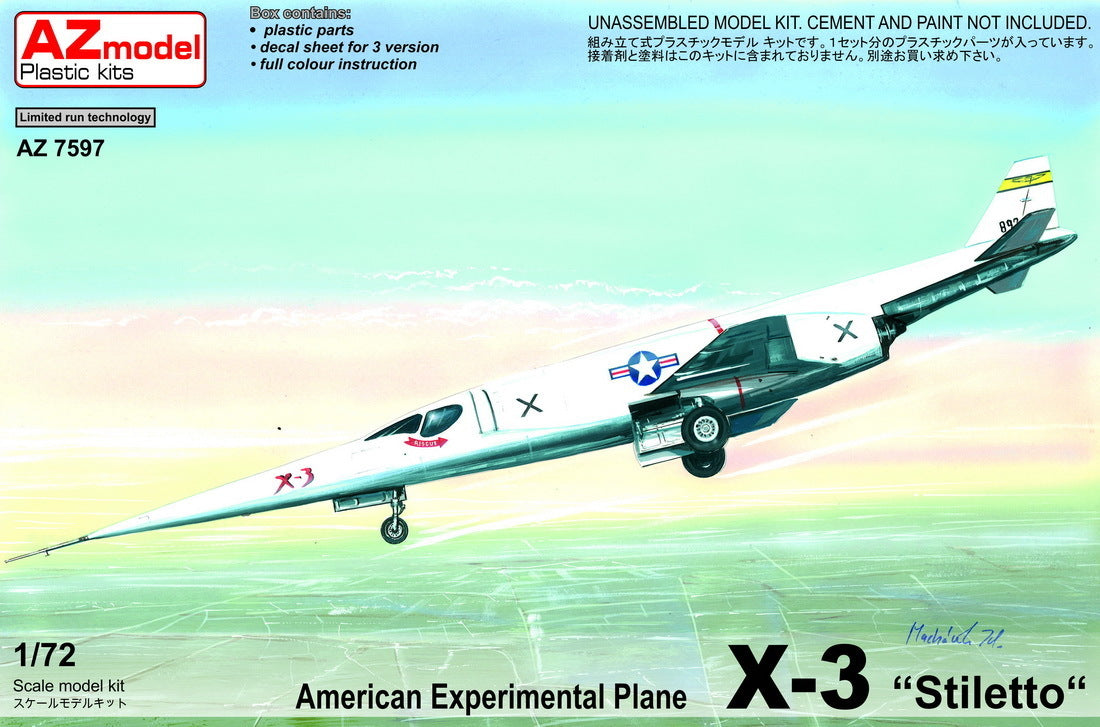 AZ Models 1/72 Douglas X-3 Stiletto prototype Plastic Model Kit [AZ7597]