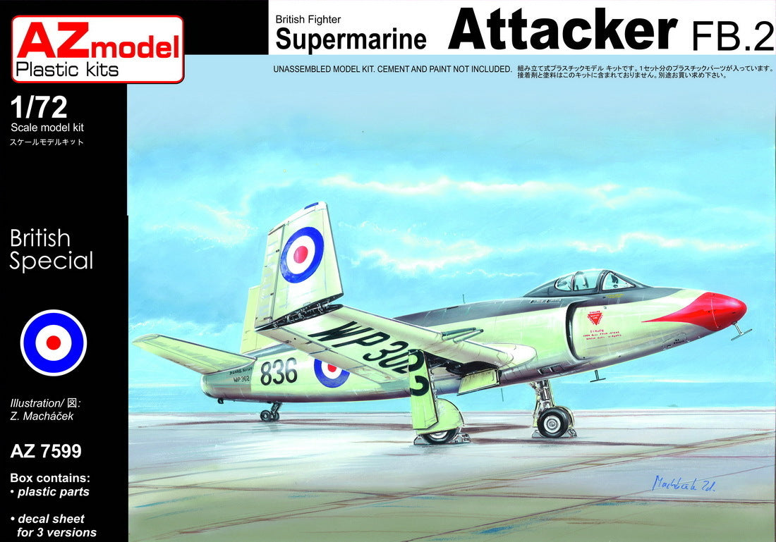 AZ Models 1/72 Supermarine Attacker FB.2  Plastic Model Kit [AZ7599]