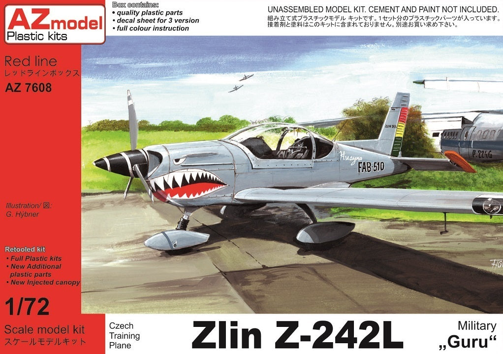 AZ Models 1/72 Zlin Z-242L Military Plastic Model Kit [AZ7608]