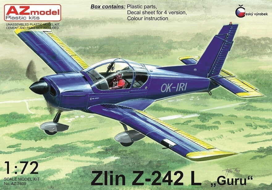 AZ Models 1/72 Zlin Z-242L Guru Plastic Model Kit [AZ7609]