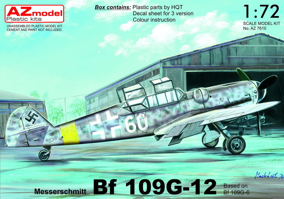 AZ Models 1/72 Bf 109G-12 based on Bf 109G-6 Plastic Model Kit [AZ7610]