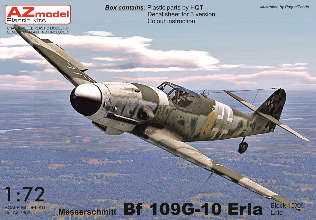 AZ Models 1/72 Bf 109G-10 Erla late, block 15XX Plastic Model Kit [AZ7611]