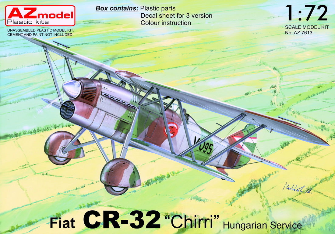 AZ Models 1/72 Fiat CR-32 ChirriHungarian Service Plastic Model Kit [AZ7613]