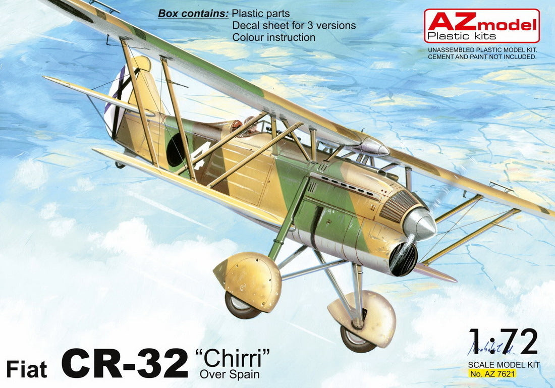 AZ Models 1/72 Fiat CR-32 ChirriOver Spain Plastic Model Kit [AZ7621]