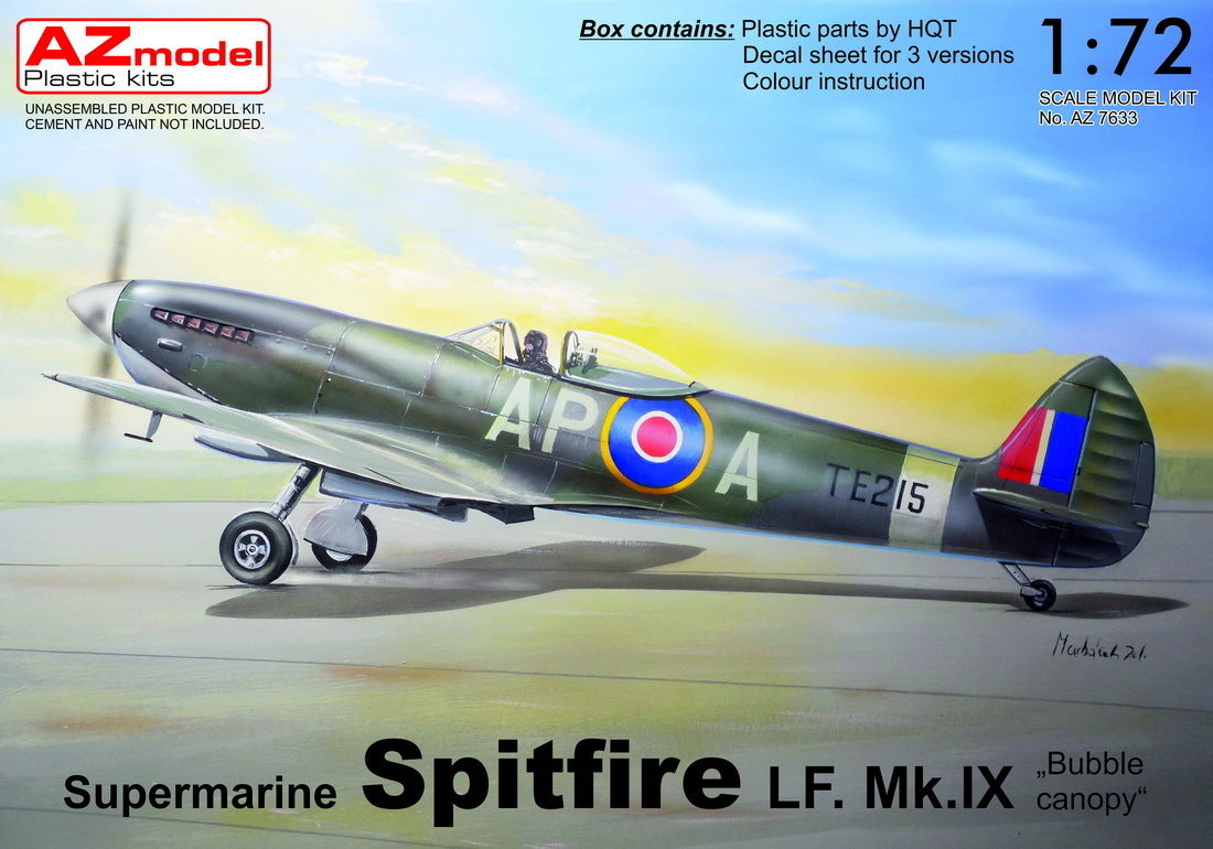 AZ Models 1/72 Spitfire LF.Mk.IX Bubble canopy Plastic Model Kit [AZ7633]