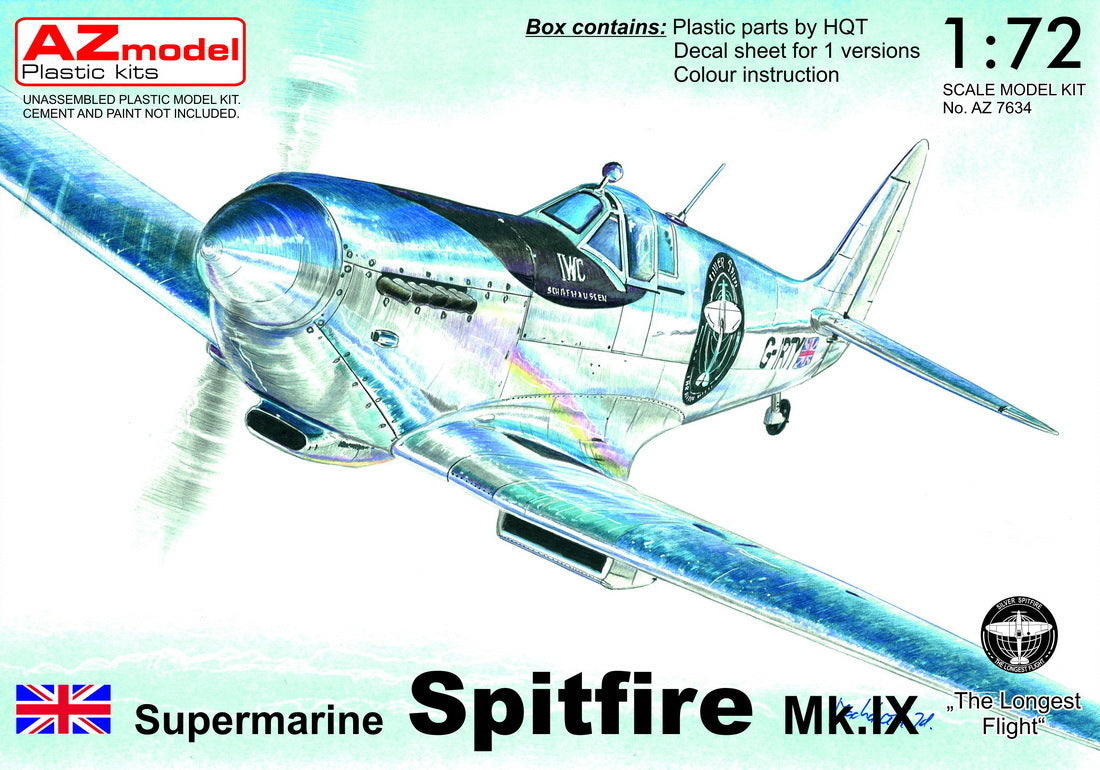 AZ Models 1/72 Spitfire Mk.IX The Longest Flight Plastic Model Kit [AZ7634]