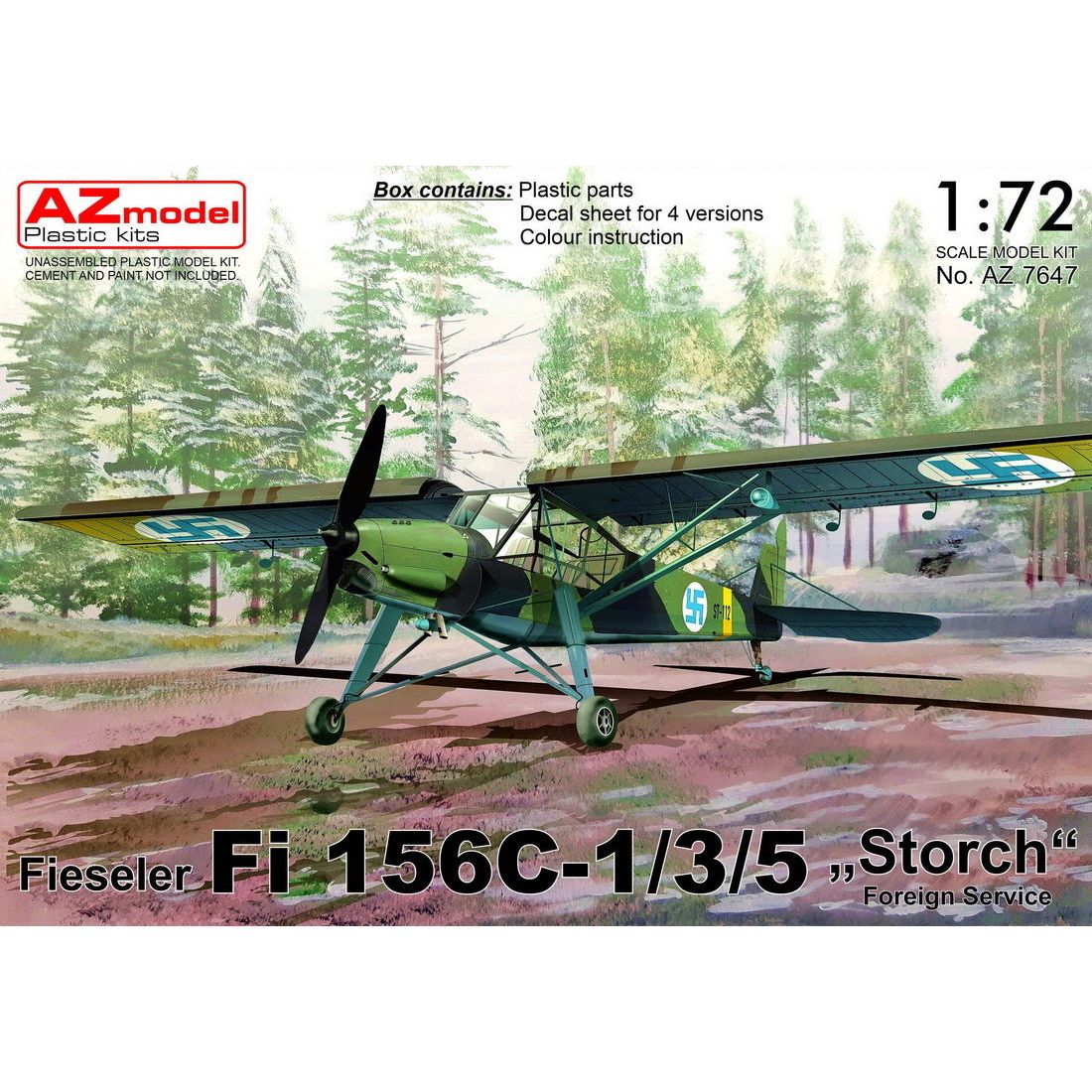 AZ Models 1/72 Fi 156C StorchForeign Service Plastic Model Kit [AZ7647]