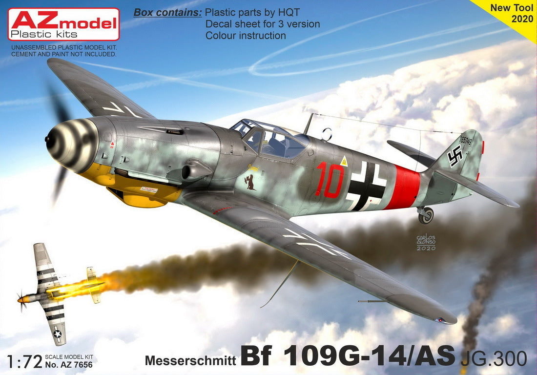 AZ Models 1/72 Bf 109G-14/AS JG.300 Plastic Model Kit [AZ7656]