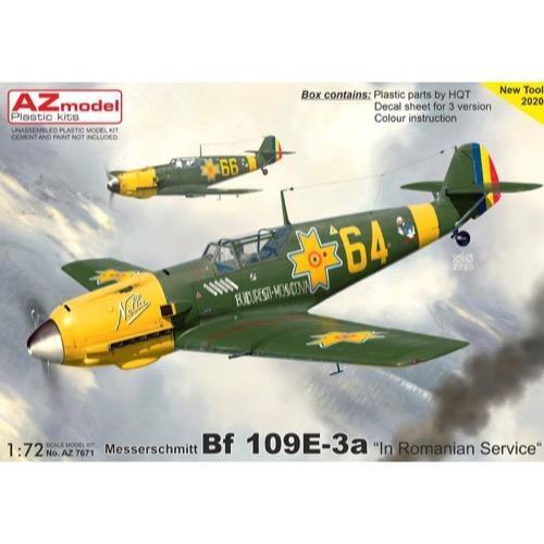 AZ Models 1/72 Bf 109E-3a "In Romanian Service" Plastic Model Kit [AZ7671]