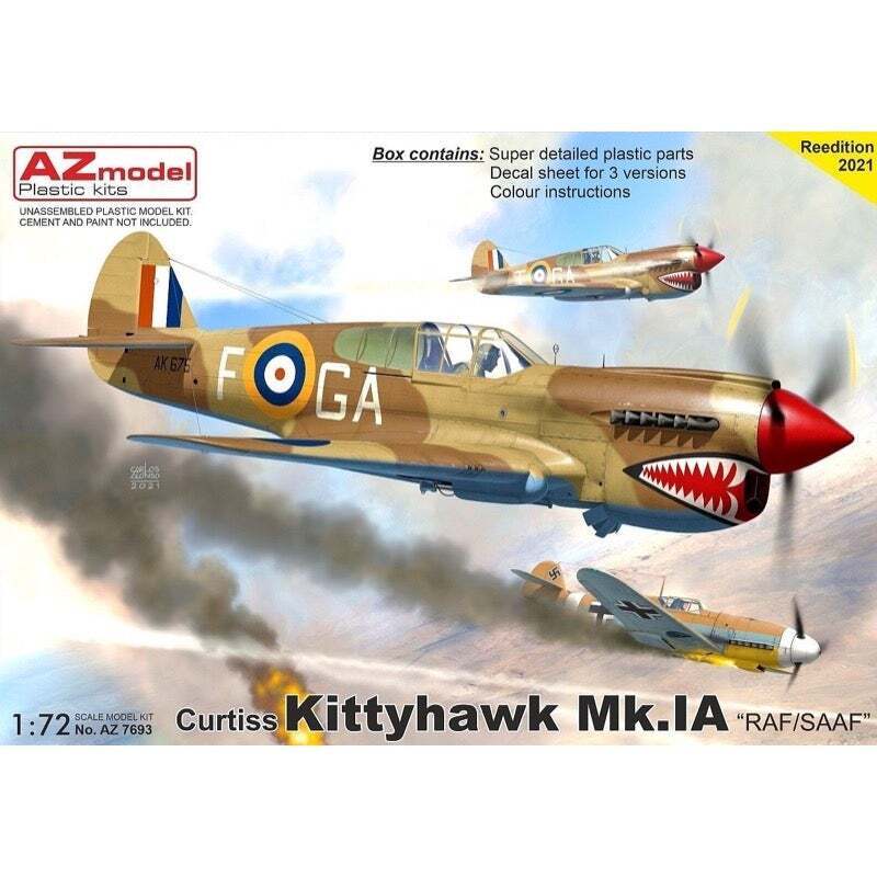 AZ Models 1/72 Kittyhawk Mk.la RAF/SAAF Plastic Model Kit [AZ7693]