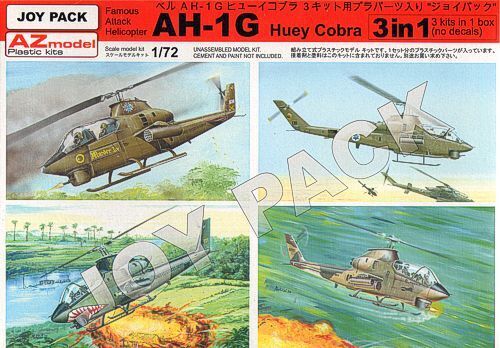 AZ Models 1/72 AH-1G Huey Cobra 3x plastic parts Plastic Model Kit [AZ7702]