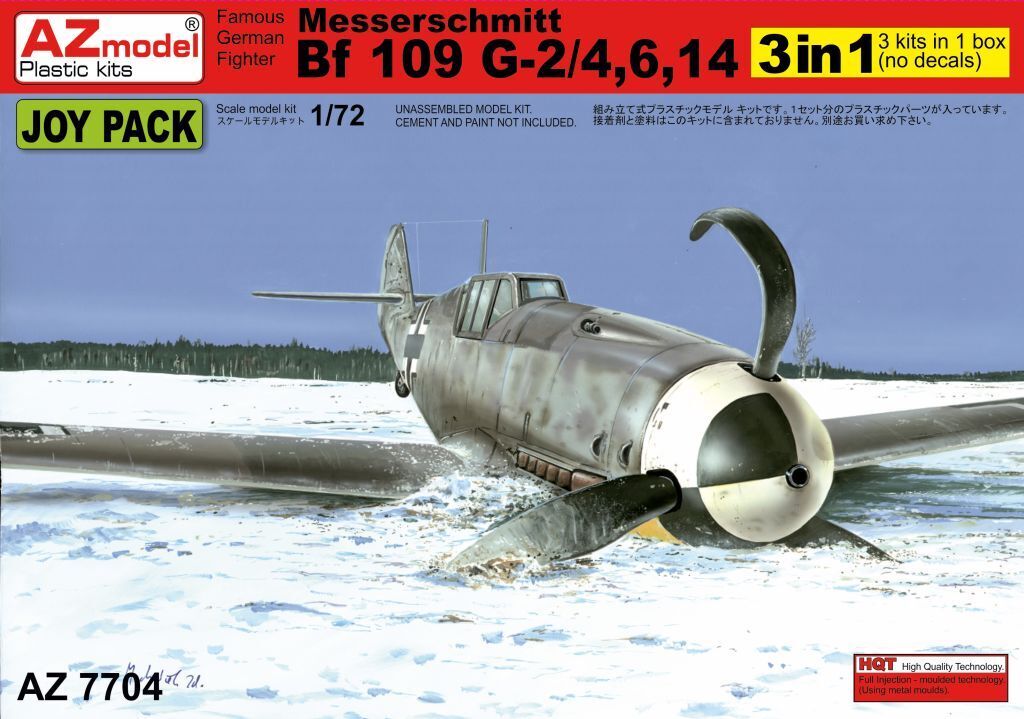 AZ Models 1/72 Bf 109G-2/4,G-6,G-14 3x plastic parts Plastic Model Kit [AZ7704]