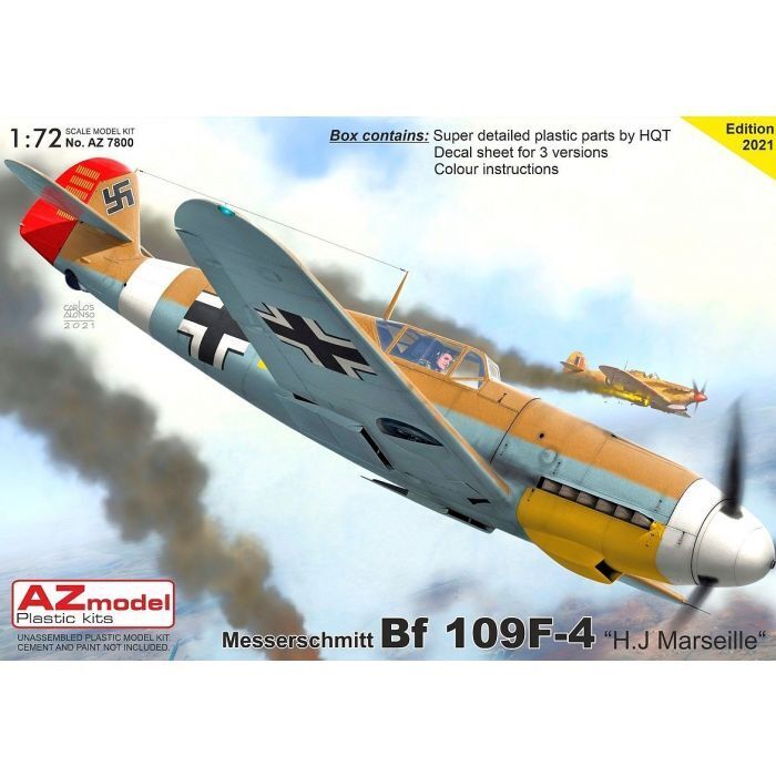 AZ Models 1/72 BF 109F-4"H.J.Marseille" Plastic Model Kit [AZ7800]