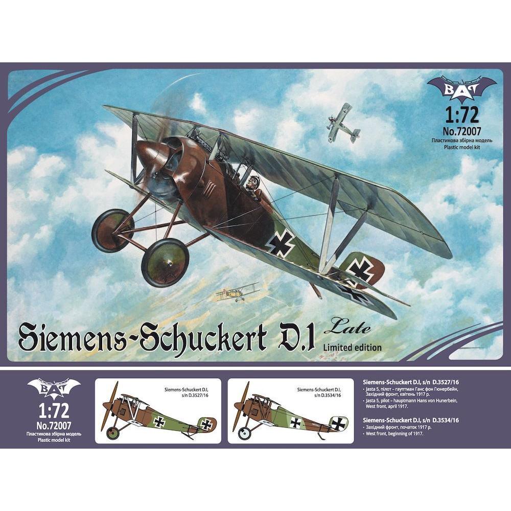 Bat Project 1/72 Siemens Shuckert D1 late Plastic Model Kit [72007]