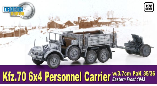 Dragon Armour 60638 1/72 Kfz.70 6x4 Personnel Carrier w/3.7cm PaK 35/36 Eastern Front 1943