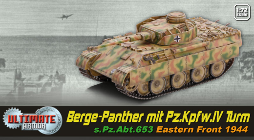 Dragon Armour 60664 1/72 Berge-Panther mit Pz.Kpfw.IV Turm s.Pz.Abt.653 Eastern Front 1944