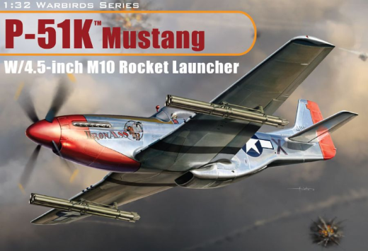 Dragon 1/32 P-51K Mustang w/4.5 inch M10 Rocket Launcher Plastic Model Kit [3224]