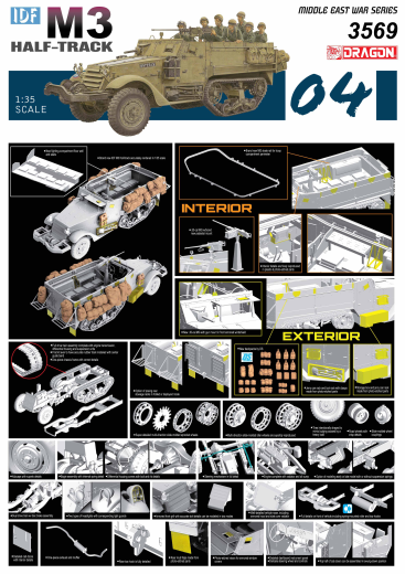 Dragon 1/35 IDF M3 Half Track Plastic Model Kit [3569]