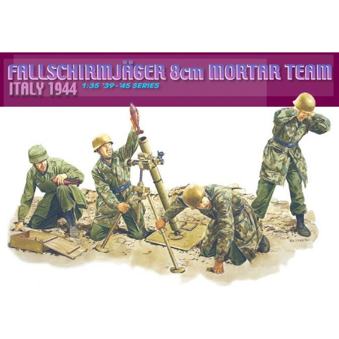 Dragon 1/35 Fallschirmjager 8cm Mortar Team Plastic Model Kit