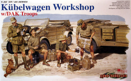 Dragon 1/35 Kubelwagen Workshop w/DAK Troops [6338]