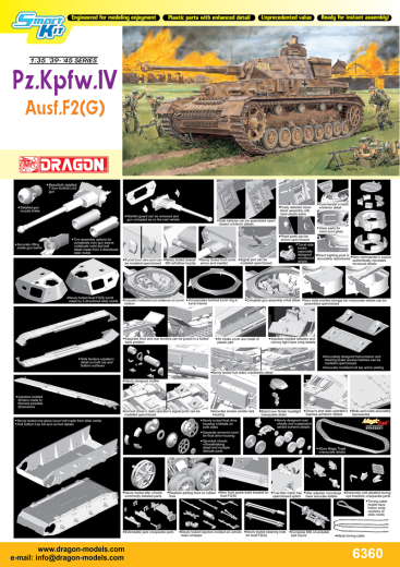 Dragon 1/35 Pz.Kpfw.IV Ausf.F2(G) (Smart Kit) [6360]