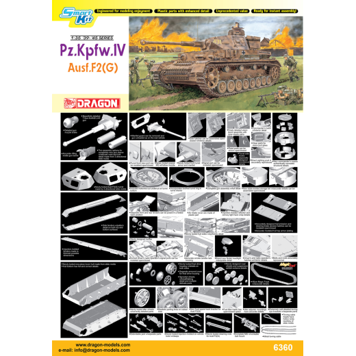 Dragon 1/35 Pz.Kpfw.IV Ausf.F2(G) (Smart Kit) [6360]