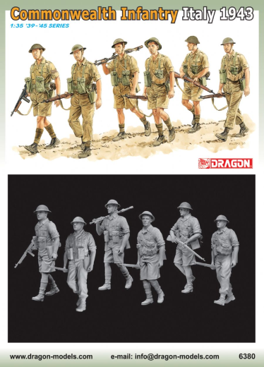 Dragon 1/35 Commonwealth Infantry (Italy 1943-44) [6380] Plastic Model Kit