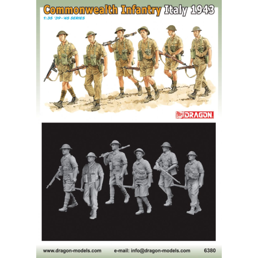 Dragon 1/35 Commonwealth Infantry (Italy 1943-44) [6380] Plastic Model Kit