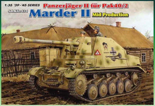 Dragon 1/35 PanzerjÃ¤ger II fÃ¼r Pak 40/2, Sd.Kfz.131 Marder II Mid Production Model Kit [6423]