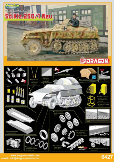 Dragon 1/35 Sd.Kfz. 250/1 NEU Plastic Model Kit [6427]