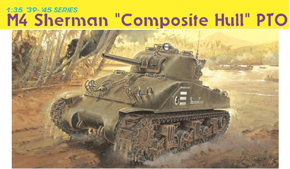 Dragon 1/35 M4 Sherman "Composite Hull" PTO Plastic Model Kit [6441]