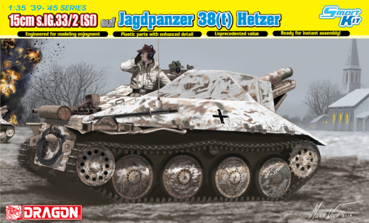 Dragon 1/35 15cm s.IG.33/2(Sf) auf Jagdpanzer 38(t) Hetzer (Smart Kit) [6489]