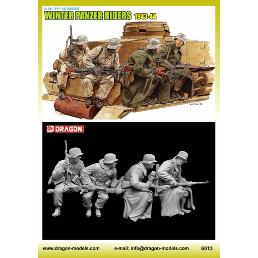 Dragon 1/35 Winter Panzer Riders 1943-44 Plastic Model Kit [6513]