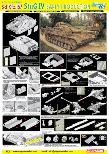 Dragon 1/35 Sd.Kfz.167 StuG.IV EARLY PRODUCTION (SMART KIT) [6520]