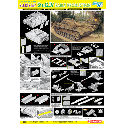 Dragon 1/35 Sd.Kfz.167 StuG.IV EARLY PRODUCTION (SMART KIT) [6520]