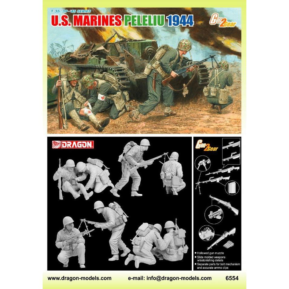 Dragon 1/35 U.S. Marines (Peleliu 1944) Plastic Model Kit [6554]