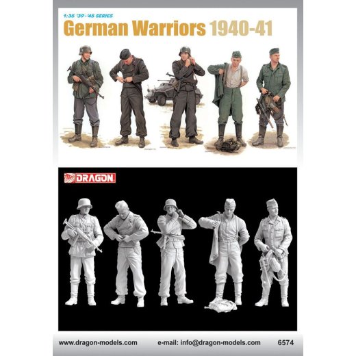 Dragon 1/35 German Warriors 1940-41 Plastic Model Kit [6574]