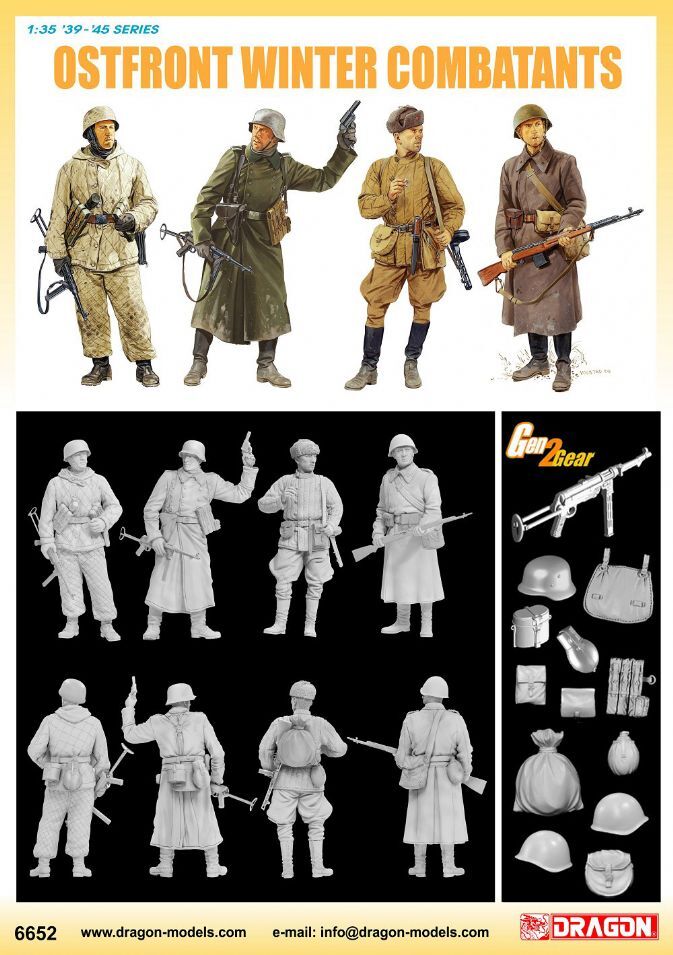 Dragon 1/35 Ostfront Winter Combatants Plastic Model Kit