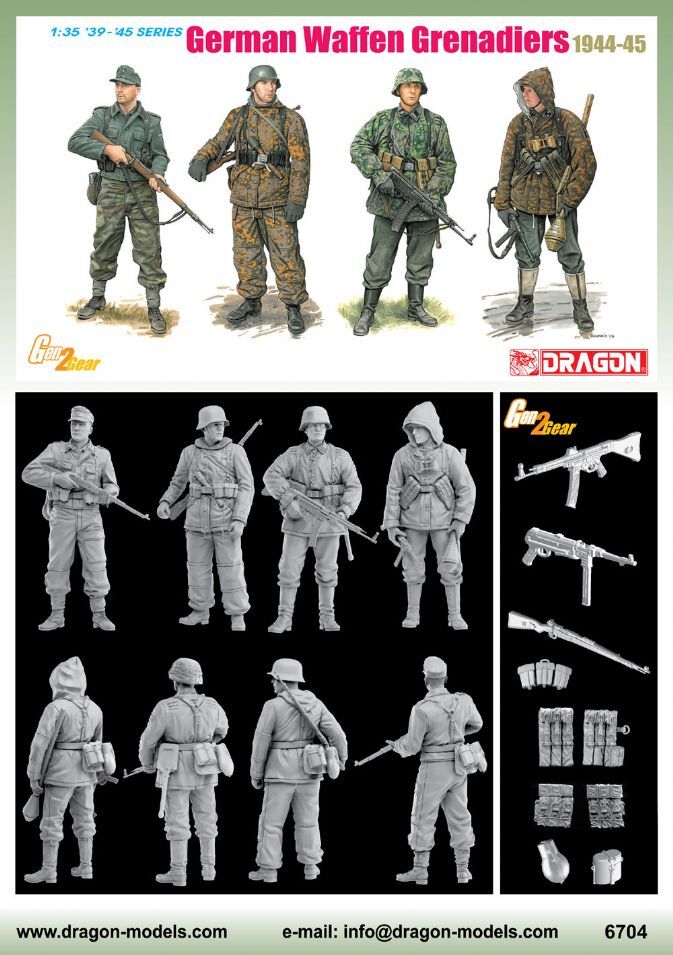 Dragon 1/35 German Waffen Grenadiers 1944-45 *4 Figures* - (Pending Reproduction) [6704]