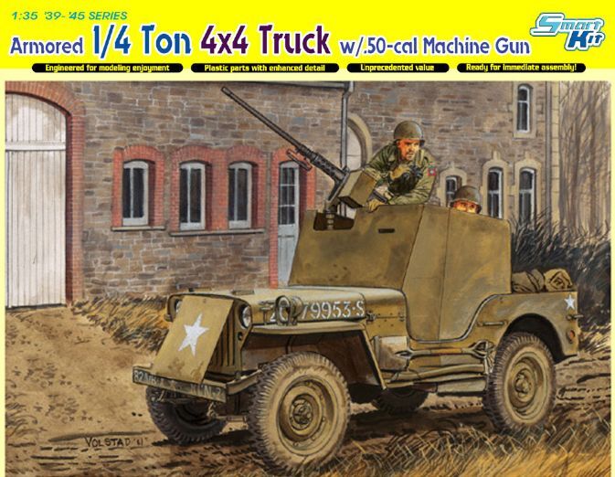 Dragon 1/35 Armored 1/4 Ton 4x4 Truck w/.50-cal Machine Gun [6714]