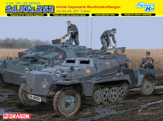 Dragon 1/35 Sd.Kfz.252 leichte Gepanzerte Munitionskraftwagen mit Sd.Ah.32/1 Trailer [6718]