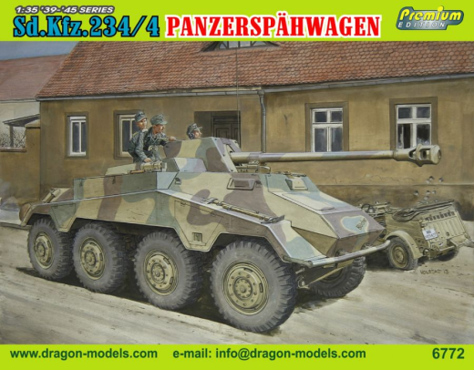 Dragon 1/35 Sd.Kfz.234/4 Panzerspahwagen Plastic Model Kit [6772]