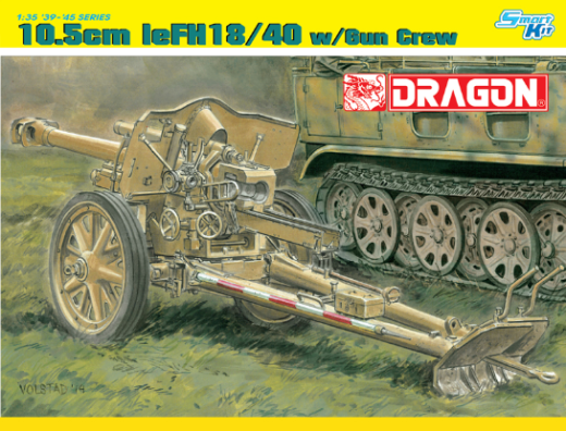 Dragon 1/35 10.5cm leFH 18/40 w/Gun Crew (Smart Kit) [6795]