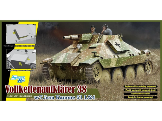 Dragon 1/35 Vollkettenaufklaerer 38 w/7.5cm Kanone 51 L/24 Plastic Model Kit[6815]