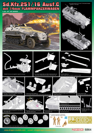 Dragon 1/35 Sd.Kfz.251/16 Ausf.C Flammpanzerwagen [6864]