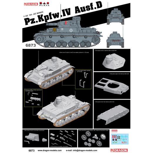 Dragon 1/35 Pz.Kpfw.IV Ausf.D (Smart Kit) [6873]